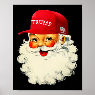 Poster Funny Donald Trump Papai Noel Natal Férias 2