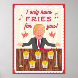 Poster Funny Donald Trump Rápido Comida Fries Dia de os n