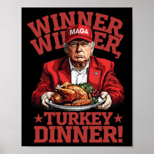 Poster Funny Donald Trump Vencedor da Turquia Janta Than