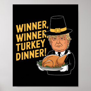 Poster Funny Donald Trump Vencedor da Turquia Janta Than