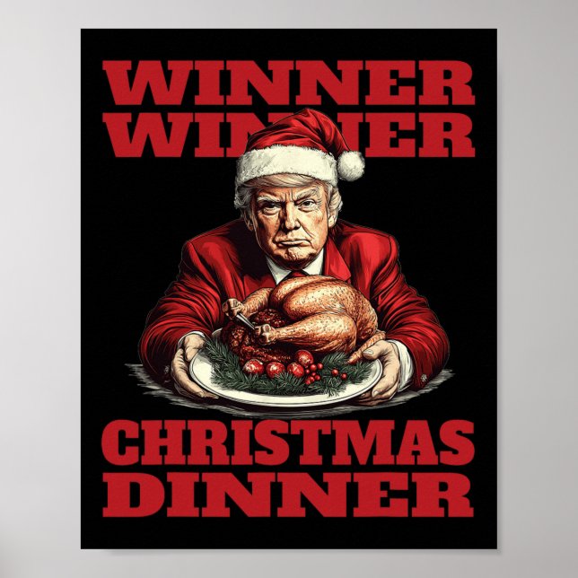 Poster Funny Donald Trump venceu Janto de Natal (Frente)
