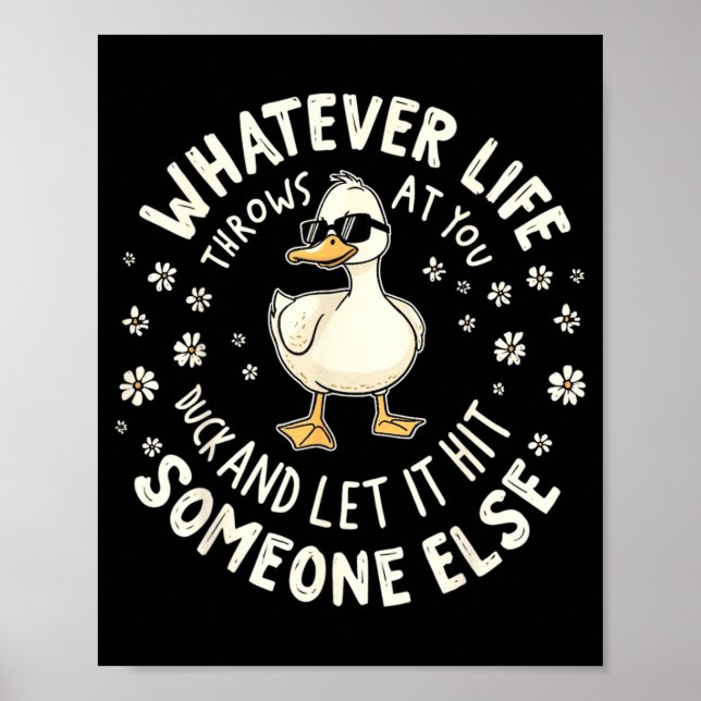 Poster Funny Duck Graphic Tees Men Women Teens Funny Quot (Frente)