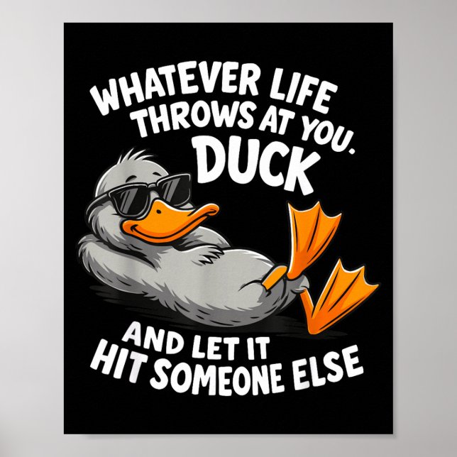 Poster Funny Duck Graphic Tees Men Women Teens Funny Quot (Frente)