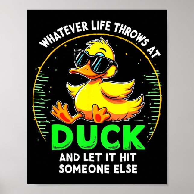 Poster Funny Duck Graphic Tees Men Women Teens Funny Quot (Frente)