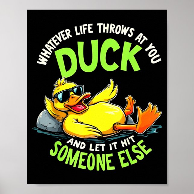 Poster Funny Duck Graphic Tees Men Women Teens Funny Quot (Frente)