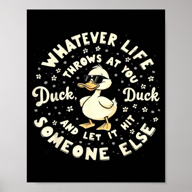 Poster Funny Duck Graphic Tees Men Women Teens Funny Quot (Frente)