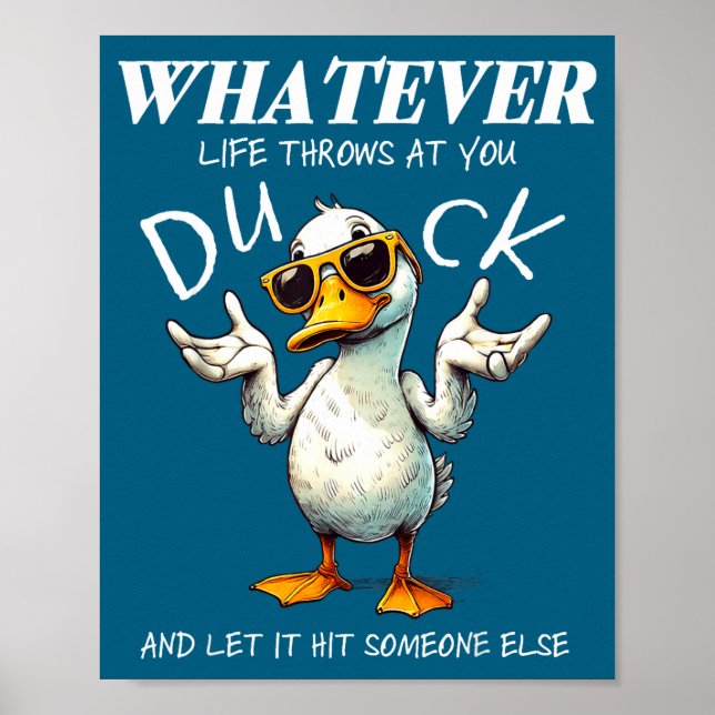 Poster Funny Duck Shirt Funny Quote Graphic Tees For Men  (Frente)