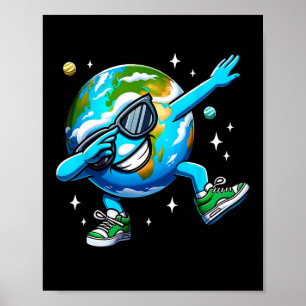 Poster Funny Earth Dab - Crianças do Dia da Terra Dabbing