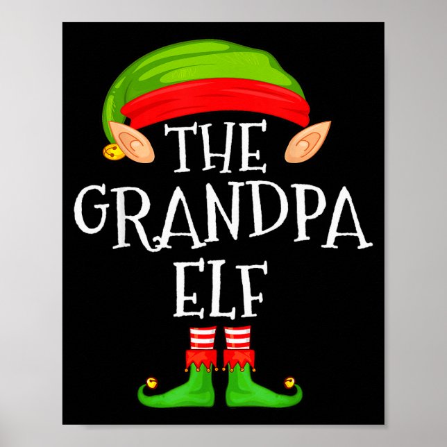 Poster Funny Elf Family Christmas Grandpa Elf Sweater Mat (Frente)