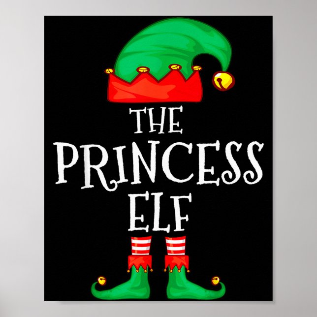 Poster Funny Elf Family Christmas Princess Elf Sweater Me (Frente)