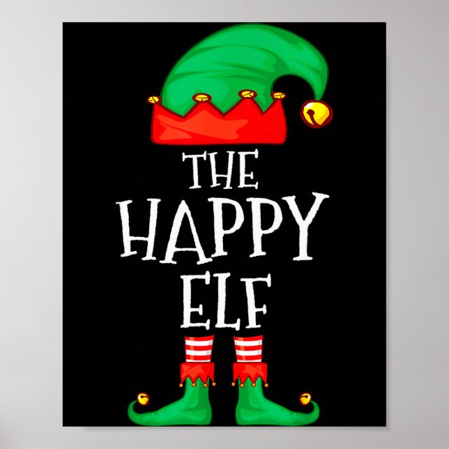 Poster Funny Elf Family Christmas The Happy Elf Sweater M (Frente)
