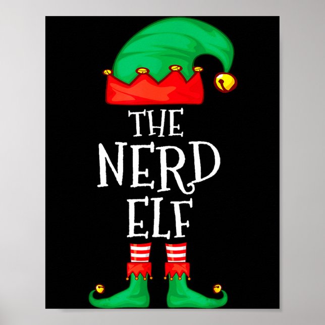 Poster Funny Elf Family Christmas The Nerd Elf Sweater Me (Frente)