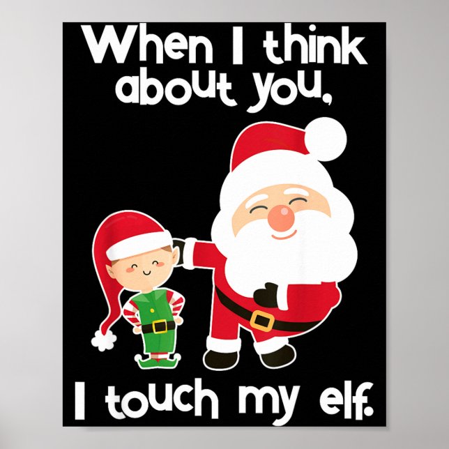Poster Funny Elf Inappropriate Adult Humor Christmas Gift (Frente)
