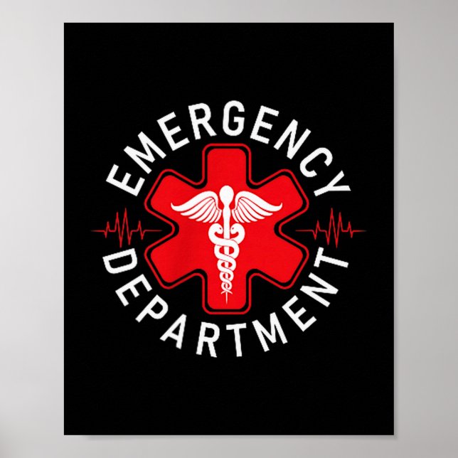 Poster Funny Emergency Department Emergency Room Nurse Ed (Frente)