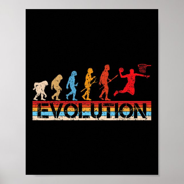 Poster Funny Evolution Sketll Players Sketll Fans Retro  (Frente)