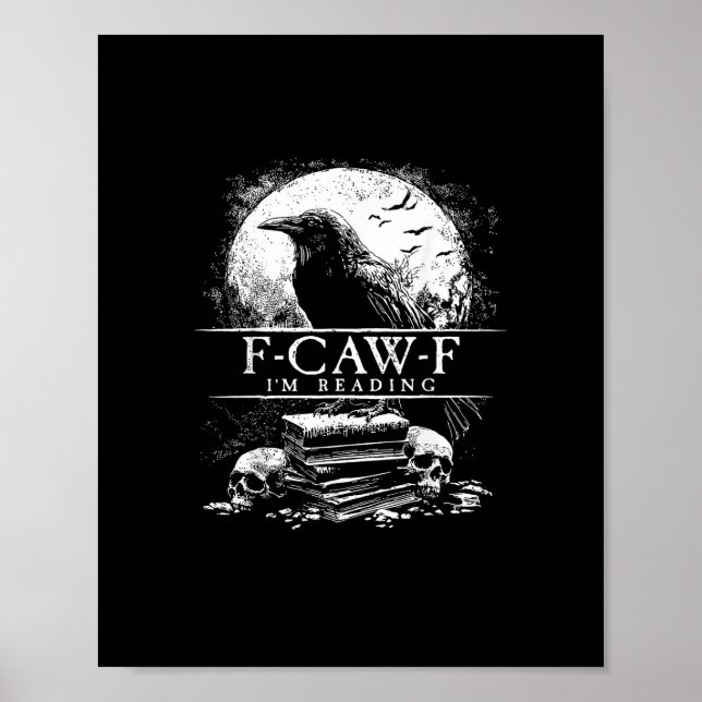 Poster Funny F-Caw-F Books Skulls Gothic (Frente)