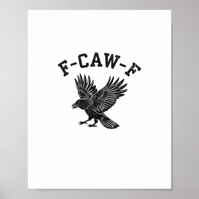 Poster Funny F-Caw-F Crow Aesthetic Style (Frente)