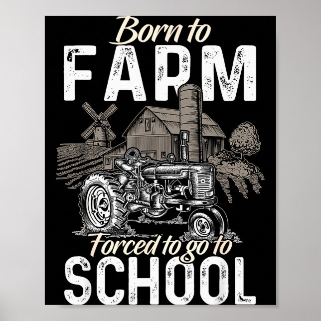 Poster Funny Farmer Shirt Men Tractor Boys Tractor Lover  (Frente)