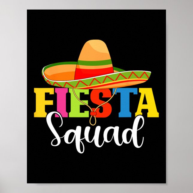 Poster Funny Fiesta Squad Cinco De Mayo Partido Mexicano  (Frente)