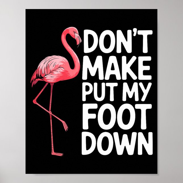 Poster Funny Flamingo Design For Men Women Kids Bird Nk F (Frente)