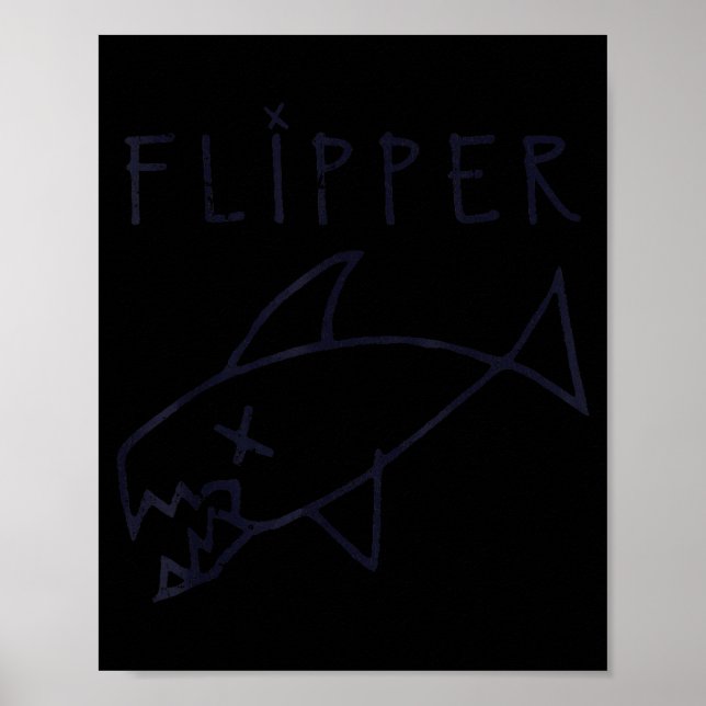 Poster Funny Flipper Fish Die Sarcastic Graphic  (Frente)