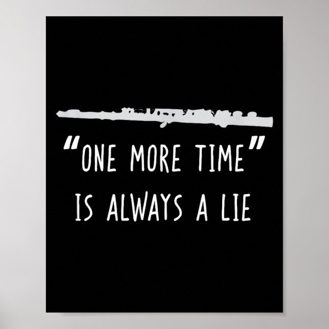 Poster Funny Flute Shirt, One More Time Band Player Gift  (Frente)