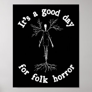 Poster Funny Folk Horror Dizendo Antigo Símbolo Pagão Cre