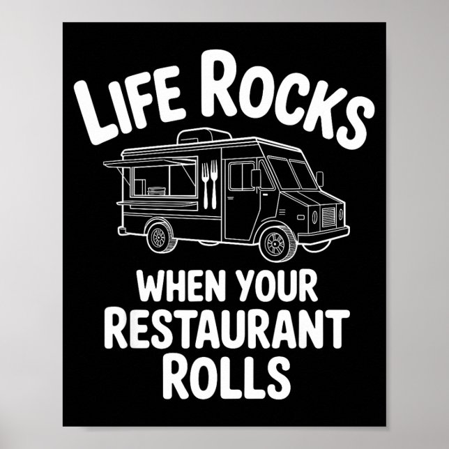 Poster Funny Food Truck Design For Men Women Kids Food Tr (Frente)