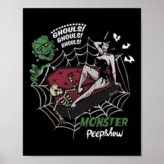 Poster Funny Frankenstein Monster Monster Monster Bunnies (Frente)