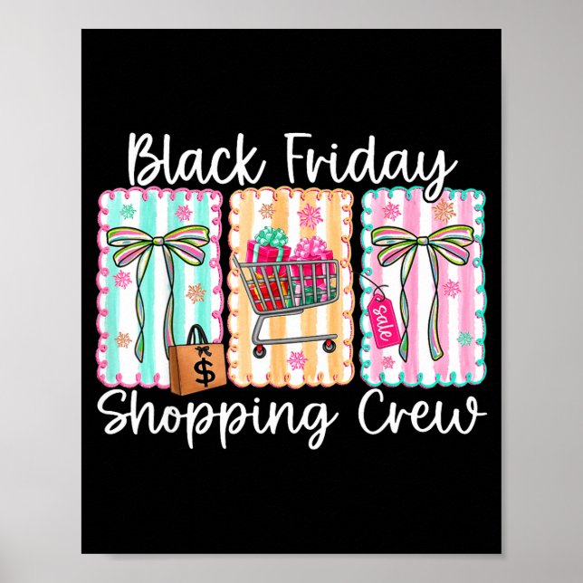 Poster Funny Friday Shopng Crew Christmas Black Shopng Fa (Frente)