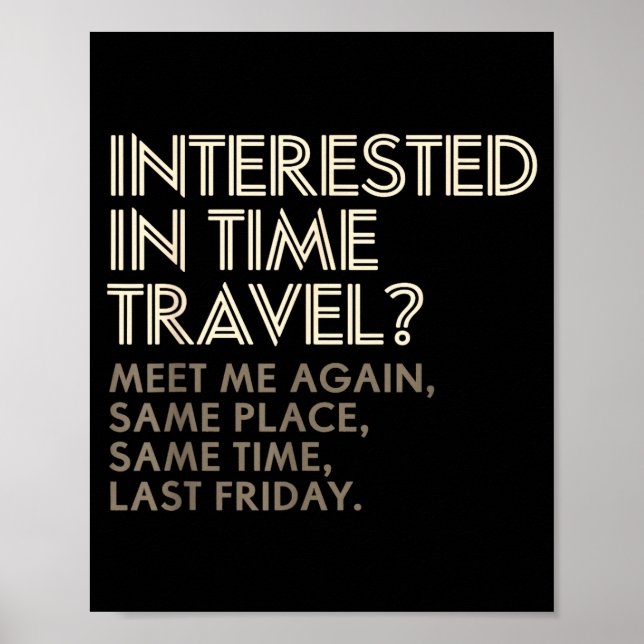 Poster Funny Geek Gift Time Travel Paradox  (Frente)