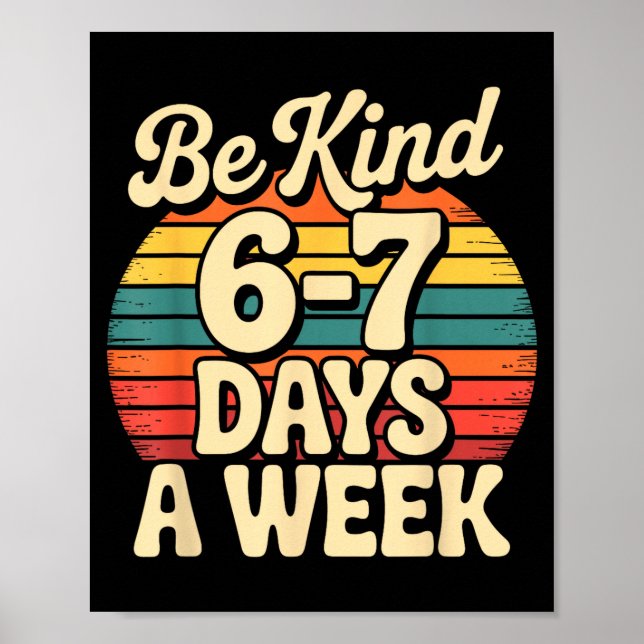 Poster Funny Gen Alpha Meme Slang 67 Six Seven  (Frente)