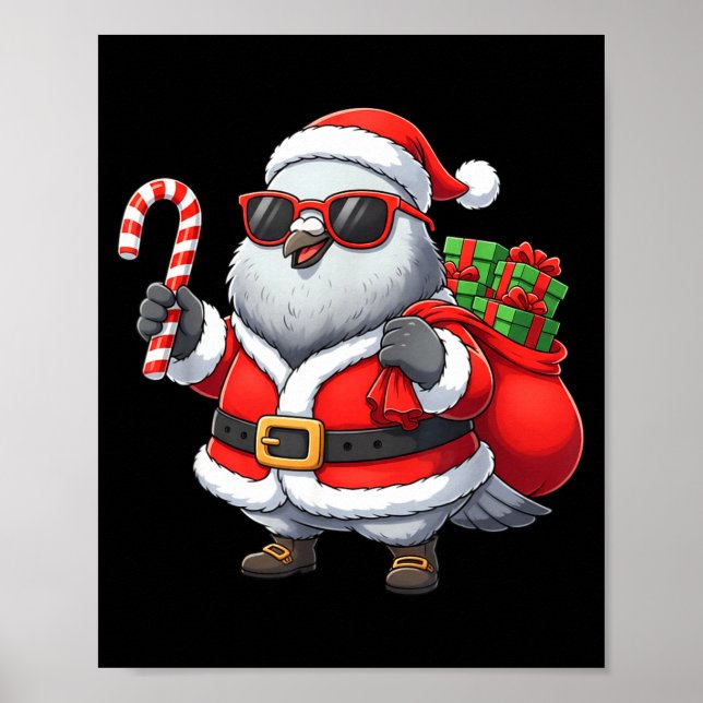 Poster Funny Geon Christmas Santa Outfit Xmas Boys Girls  (Frente)