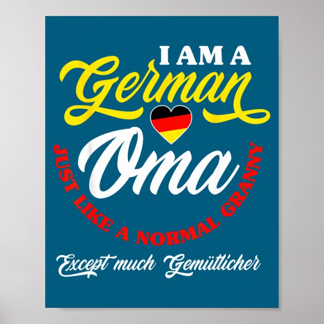 Poster Funny Germany German Oma German Granny Deutsche Om (Frente)