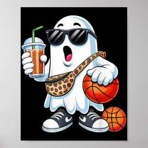 Poster Funny Ghost Basball Boo Café Halloween Mens W