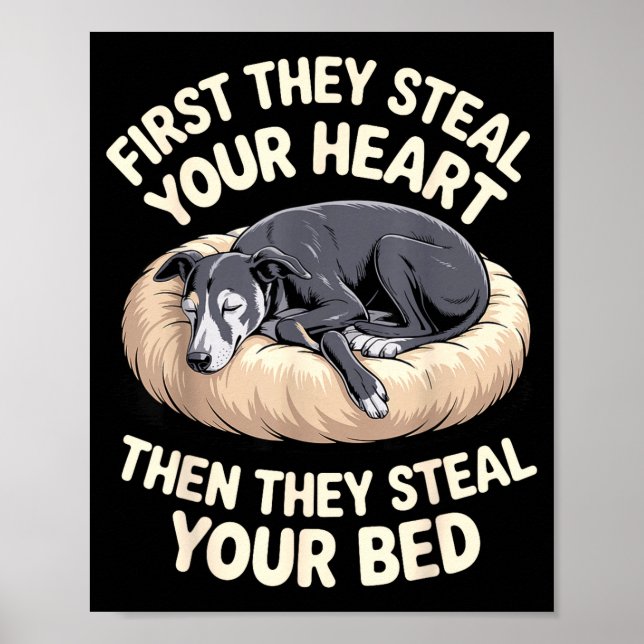 Poster Funny Ghound Art For Men Women Kids Puppy Ghound L (Frente)