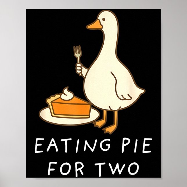 Poster Funny Goose Thanksgiving Couples Pregnancy Announc (Frente)