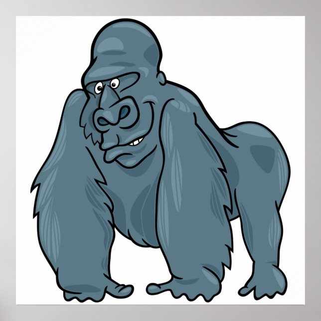 Poster Funny Gorilla Legal Blue Ape Design (Frente)