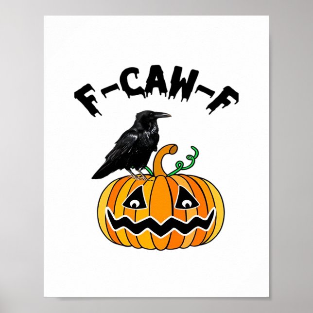 Poster Funny Gothic Crow Humor F-Caw-F Essential (Frente)