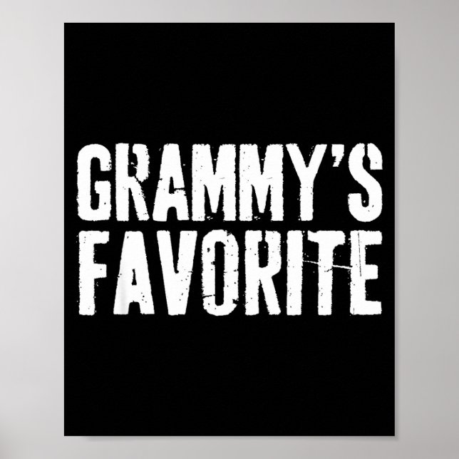 Poster Funny Grammy’s Favorite Funny Grandparent Granhild (Frente)