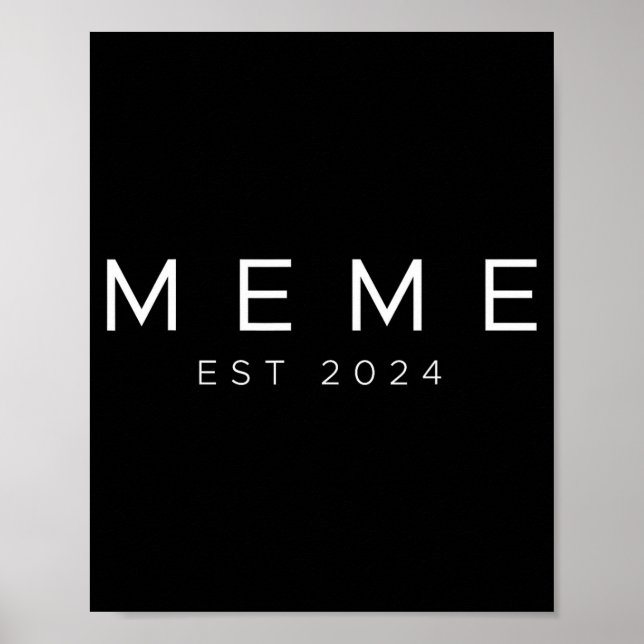 Poster Funny Grandma Soon To Be Meme Est 2024 New Grandma (Frente)