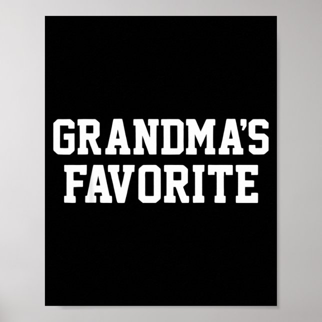 Poster Funny Grandma's Favorite Black Modern Clic Crew  (Frente)