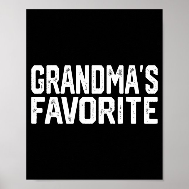 Poster Funny Grandma's Favorite Grandparent Granhild  (Frente)