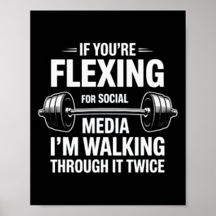 Poster Funny Gym Flexing Workout Bodybuilding 1