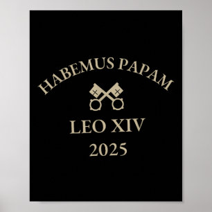 Poster Funny Habemus Papam Papa Leo Xiv 2025 Católico