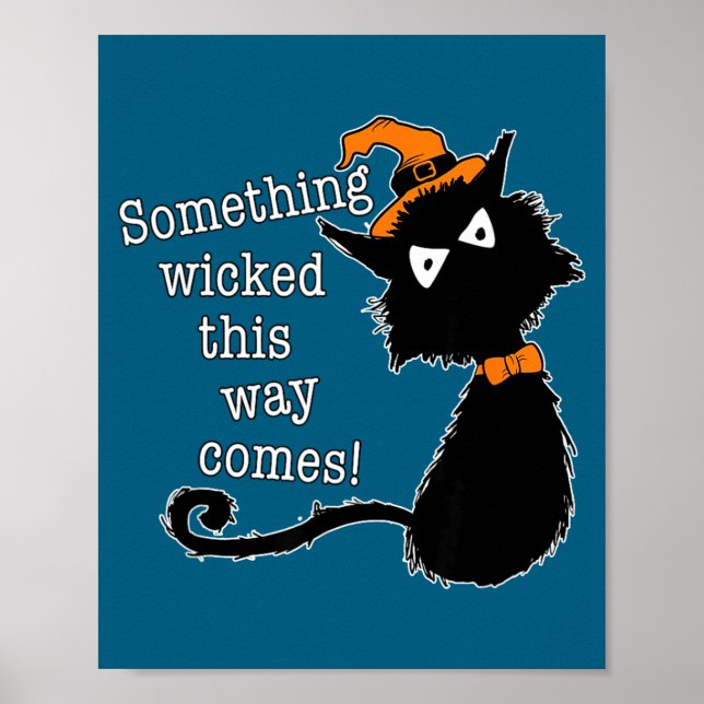 Poster Funny Halloween Cat - Shakespeare Macbeth Quote  (Frente)