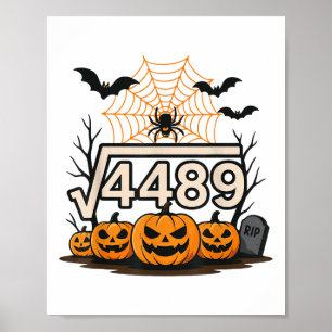 Poster Funny Halloween Raiz Quadrada 4489 67 Meme Matemát
