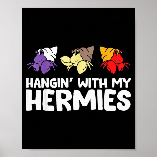 Poster Funny Hermit Crabs Lover Hermit Crab Owner - Black (Frente)