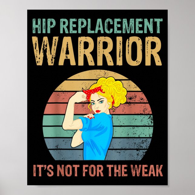 Poster Funny Hip Replacement Warrior New Prosthetic Women (Frente)