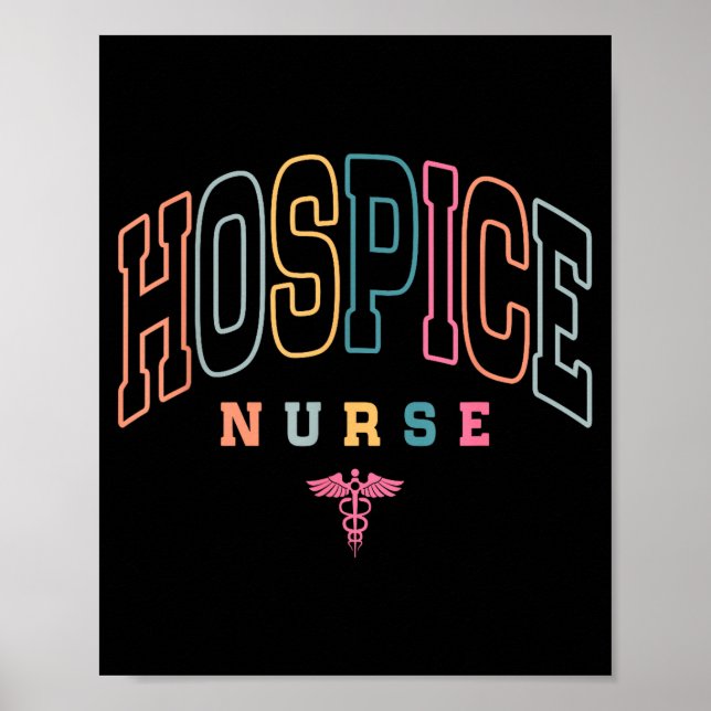 Poster Funny Hospice Nurse Doctor Graduation Medical Nurs (Frente)